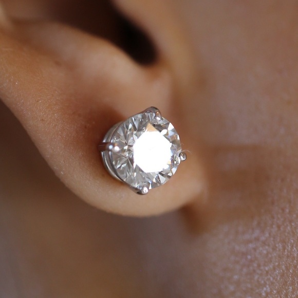 4 carat Diamond earrings GIA Certified Lab Grown Diamonds - Picture 6 of 6